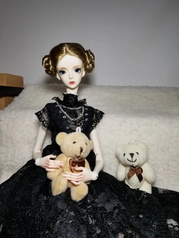 Женская Одежда для куклы st 1/3 1/4 bjd 1/6 аксессуары кукол черное винтажное кружевное