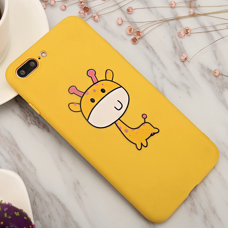 Милый желтый чехол с жирафом котенком для iPhone X XR XS Max 5 5S SE 6 6S 7 8 Plus iphone 11 Pro оболочка