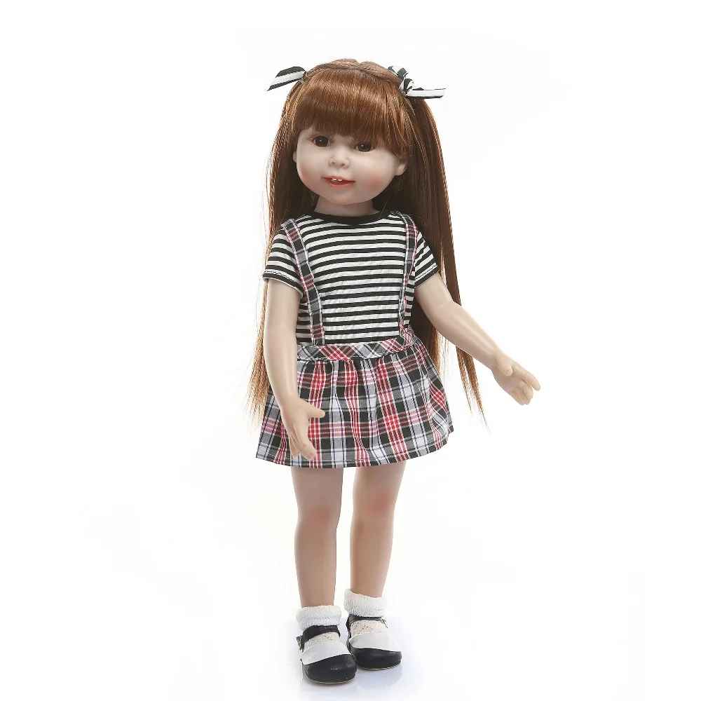 

American princess doll 18 Inch 45cm full vinyl silicone reborn babies doll alive bebes reborn menina bonecas kids toy doll gifts