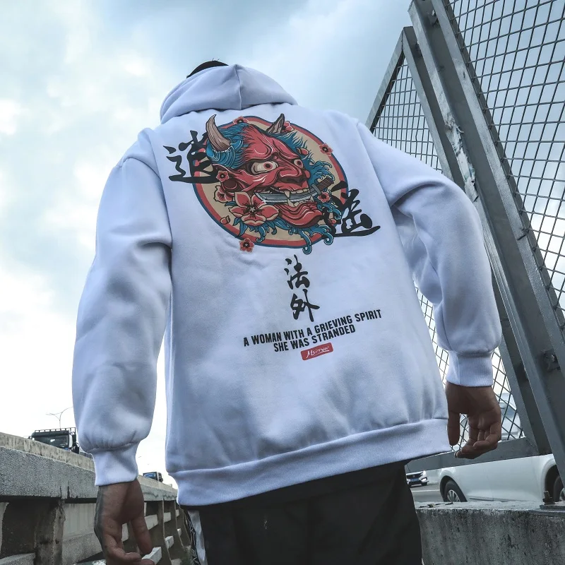 Мужская толстовка с капюшоном в стиле хип хоп китайский призрак осень 2018