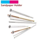 1 шт 6 мм наждачная бумага зажим держателя для удочки Полировочный стержень головки винта шлифовальный держатель корня для Деревообрабатывающие инструменты для резьбы по дереву