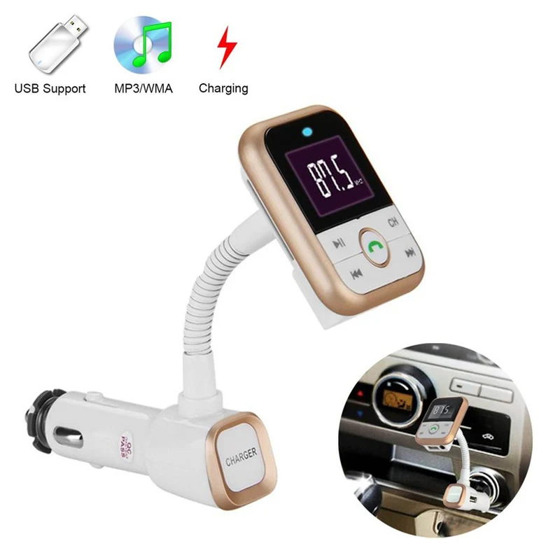 ANLUD Bluetooth Aux Car FM Transmitter USB Charger MP3 Player with AUX SD TF Card Wireless Mp3 Handsfree Transmissor | Автомобили и