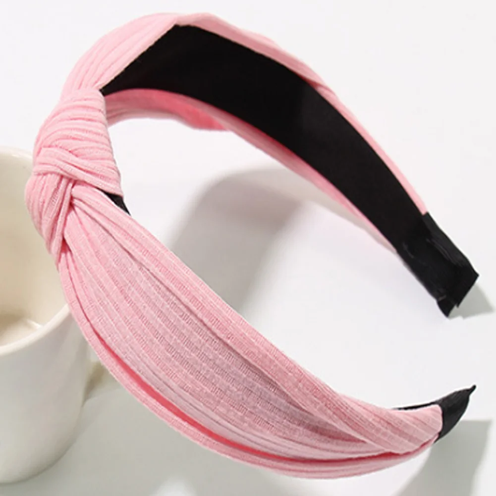 

1Pc Vintage Solid Cotton Bowknot Hairband Twist Women Bow Ties Shape Hair Hoop Headband Headwear For Girls Hair Accessories
