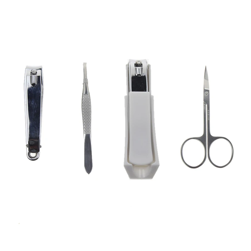 

4 in 1 Professional Foot Finger Manicure Pedicure Nail Care Set Tool Kit Include Nail Toenail Clipper Eyebrow Tweezer Scissor