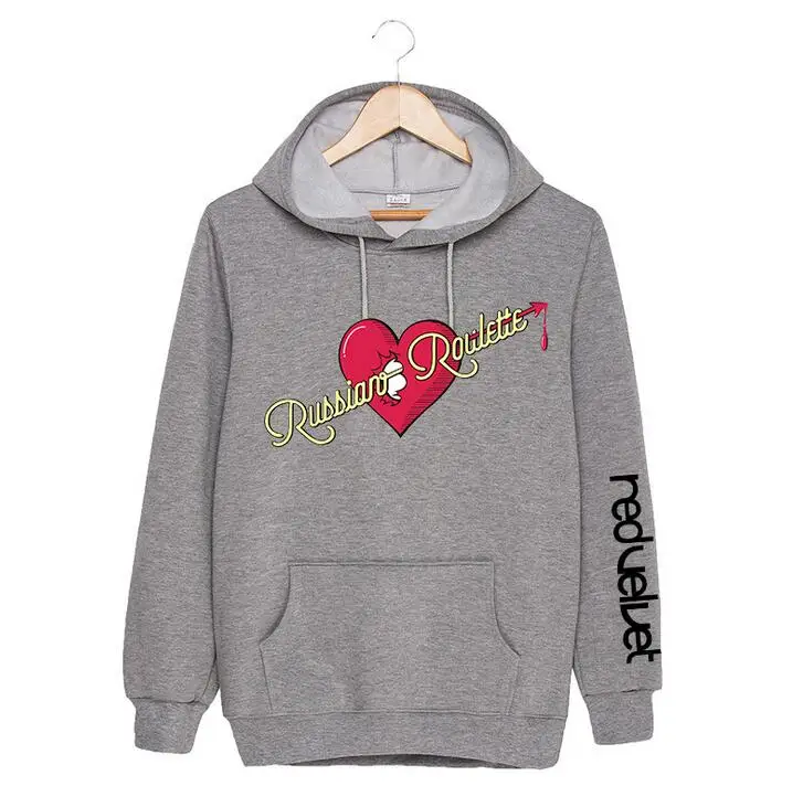 

Kpop red velvet album russian roulette same printing pullover fleece sweatshirt k-pop unisex joy irene same loose hoodies