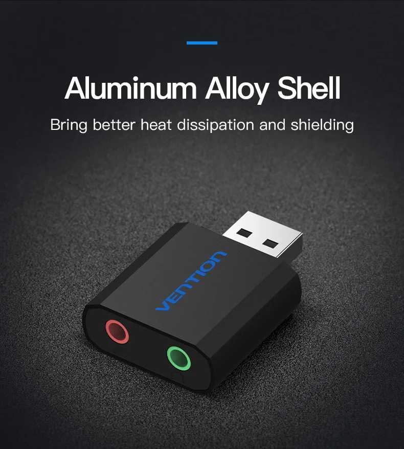 Vention Внешняя USB звуковая карта 3,5 мм наушники адаптер Aux аудио карта для микрофона Динамик PUBG компьютерная звуковая карта