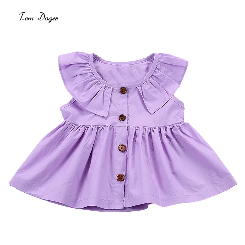 ТЕА doger Детская летняя одежда для девочек из хлопка новорожденных платье