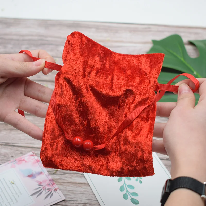 1pcs/lot Chinese Style Gold Velvet Bundle Mouth Candy Bag Storage Bags Wedding Party Supplier Handmake Gift | Дом и сад