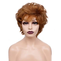 amir synthetic short brown wigs for women natural wave hair wig with bang ombre blonde wig cosplay women wigs heat resistant