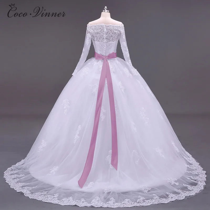 Robe De Mariage свадебное платье с вырезом лодочкой и исламским кружевом в Дубае поясом