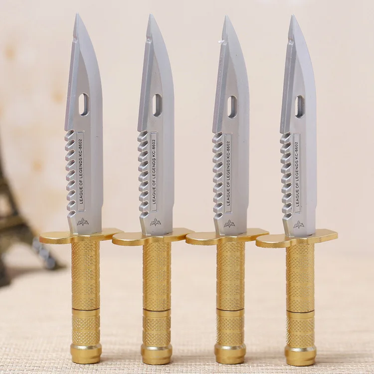 50Pc/Lot Dagger Knife Model Plastic Gel Ink Water Pen/Novelty/Promotional Gift/Student Price/Children Toy | Канцтовары для офиса и