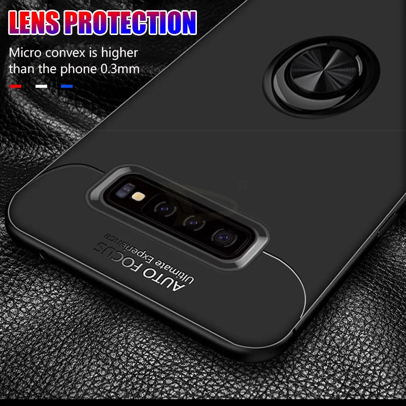 Luxury Shockproof soft Case On The For Samsung Galaxy S10 Lite S8 S9 PLus Full Cover Note 8 9 Ring magnetic |