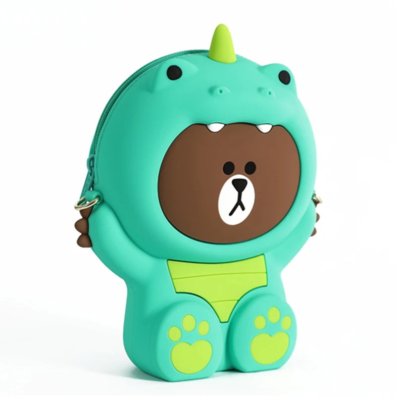 Модные 3D мультфильм Стиль Для женщин женская сумка силиконовый Мобильный телефон с мультяшками сумка на плечо цепь для выпускного сумка кошелек
