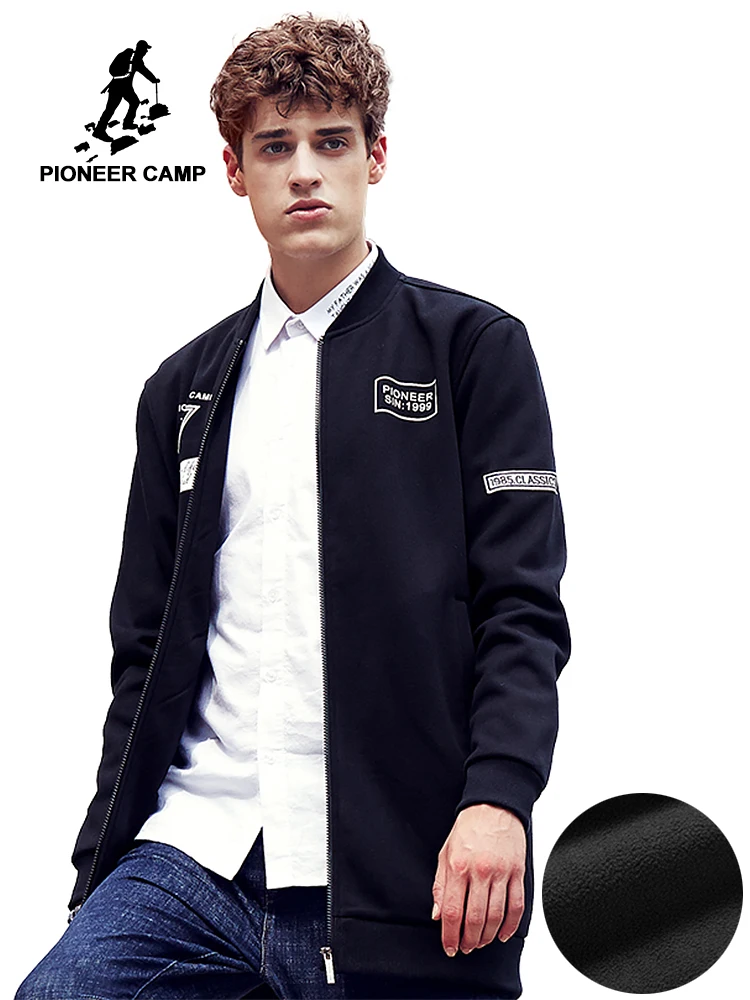 Мужская толстовка Pioneer Camp флисовая Длинная с капюшоном 622121|hoodie design your own|clothing