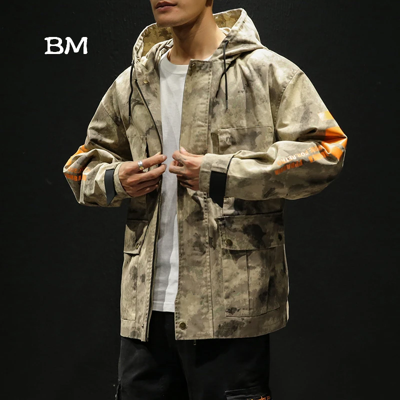 streetwear hip hop tactical jacket high quality camouflage men military korean clothes 5xl camo coat oversized hoodie | Мужская одежда