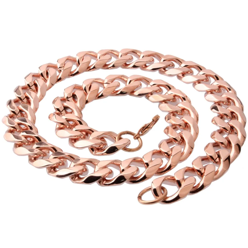 Цепочка Из Нержавеющей Стали 316l под розовое золото 19 мм|fashion jewelry|jewelry fashiongold chain |