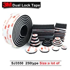 Высечки 3 м двойной замок SJ3550 черный Тип 250самоклеящаяся переключаемая крепежная лента