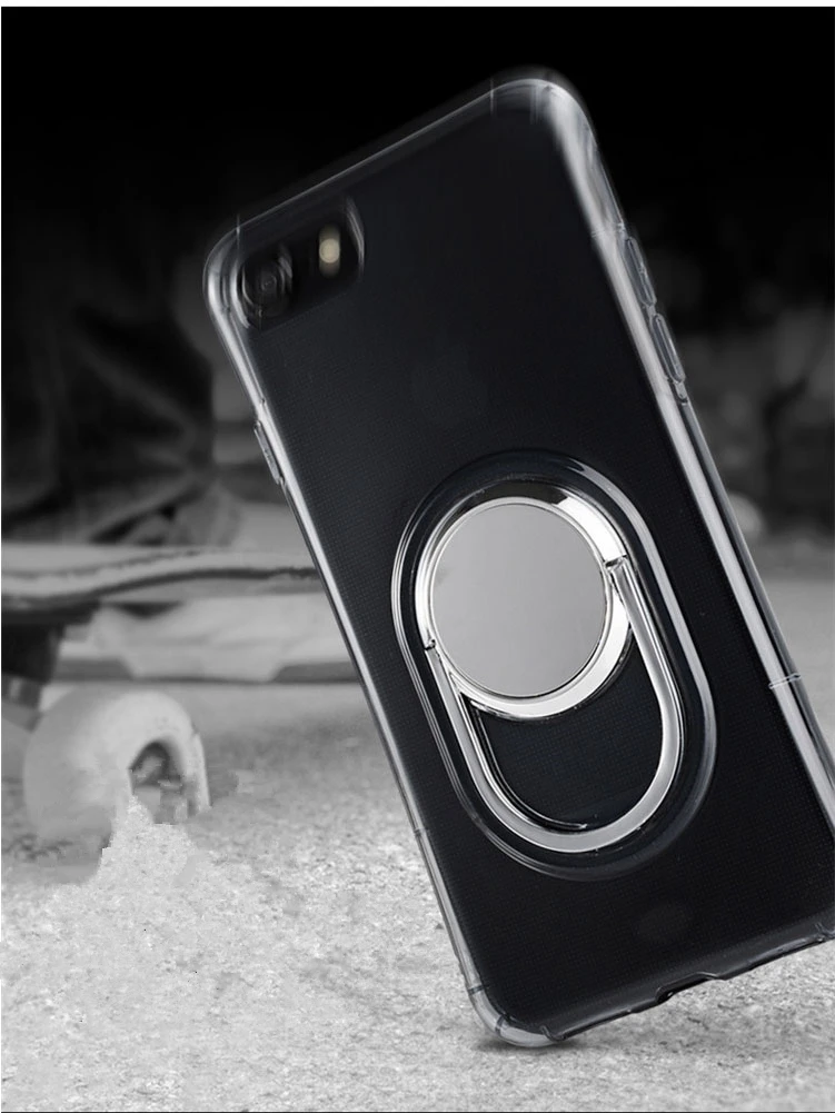 VNSTRIP прозрачный противоударный ТПУ чехол для iPhone 67 360 Вращающийся палец телефона