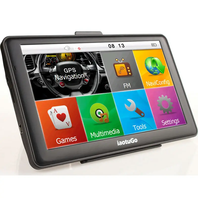 IaotuGo 7 дюймов емкостный сенсорный экран GPS автомобильный навигатор 256 8 г Bluetooth AV IN HD