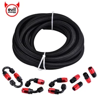 evil energy an12 swivel hose end 04590180 degree fuel hose adpater fitting with 16ft double braided oil fuel hose line