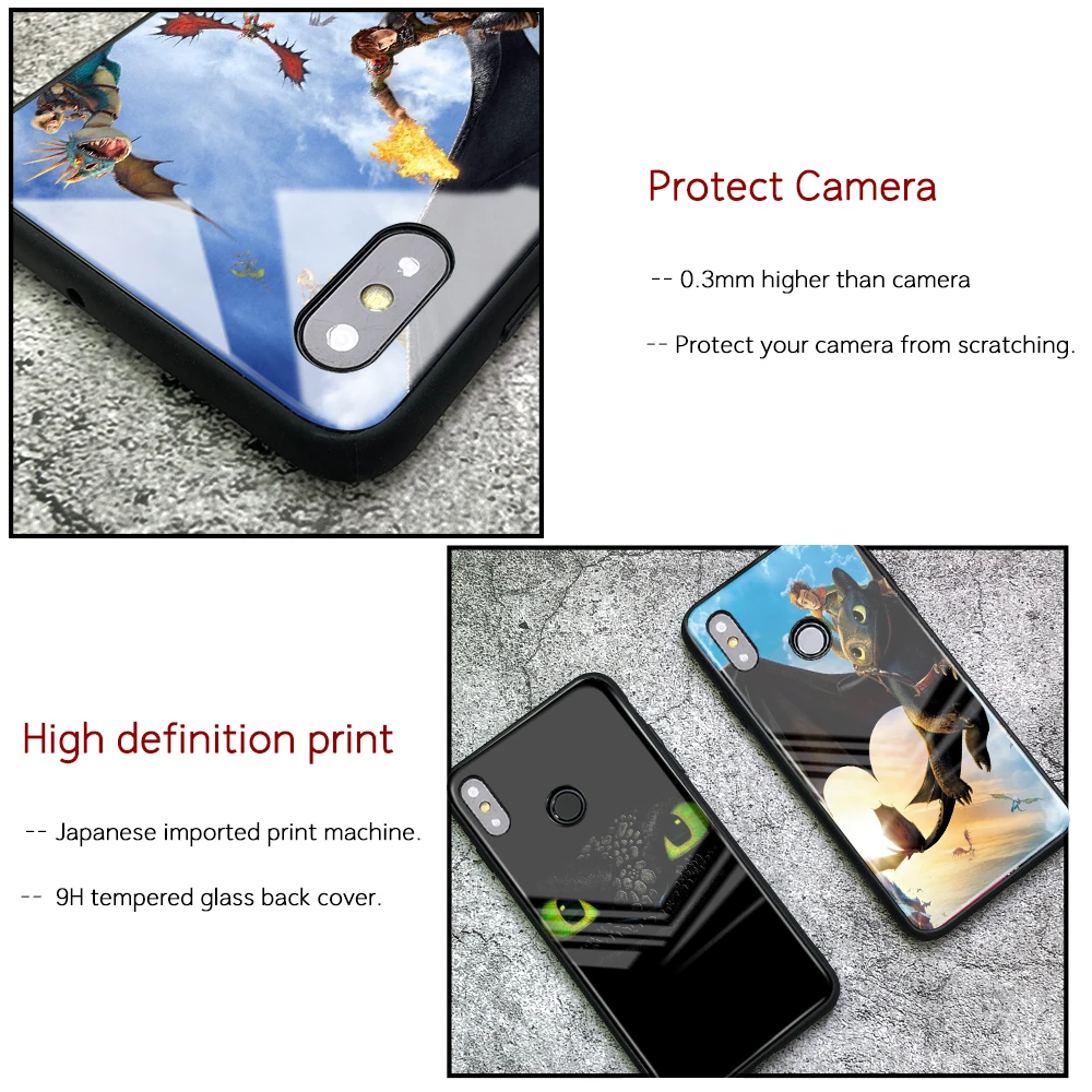 Чехол FinderCase для Xiaomi mix 2s чехол телефона из закаленного стекла Train Your Dragon задняя