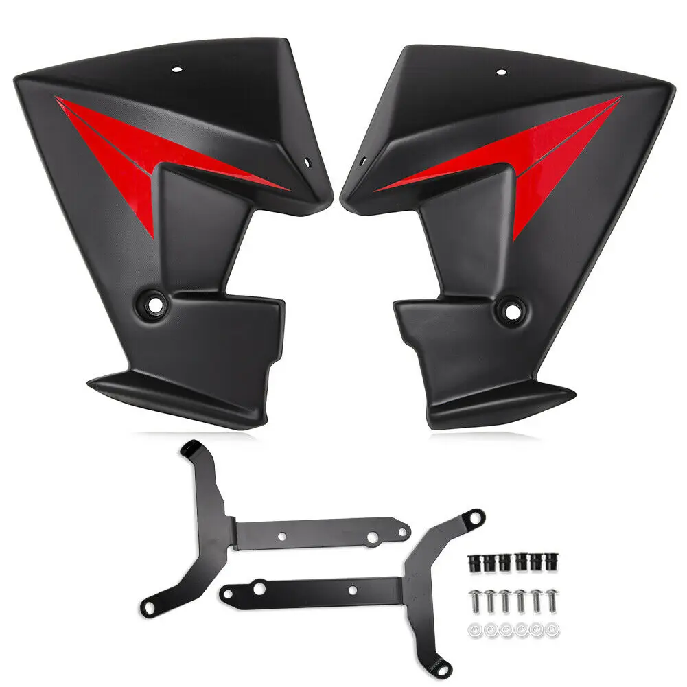 Красный Для YAMAHA MT 07 MT07 fzfz07 FZ-07- ABS/углеродный радиатор боковые панели Защитная крышка обтекатель аксессуары для мотоциклов - Цвет: Красный