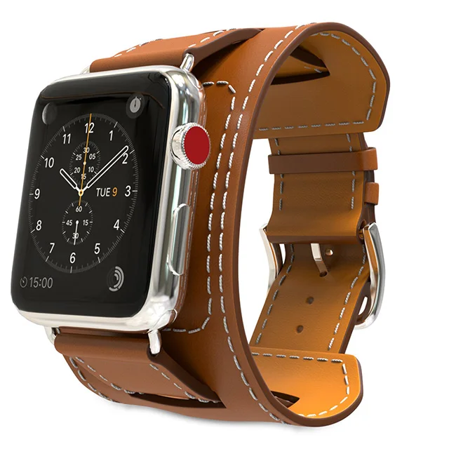 

Genuine Leather Loop Strap For Apple Watch 7 6 5 4 band 41mm 45mm 44mm 40mm Bracelet Wristband for iWatch series 3 2 1 42mm 38mm