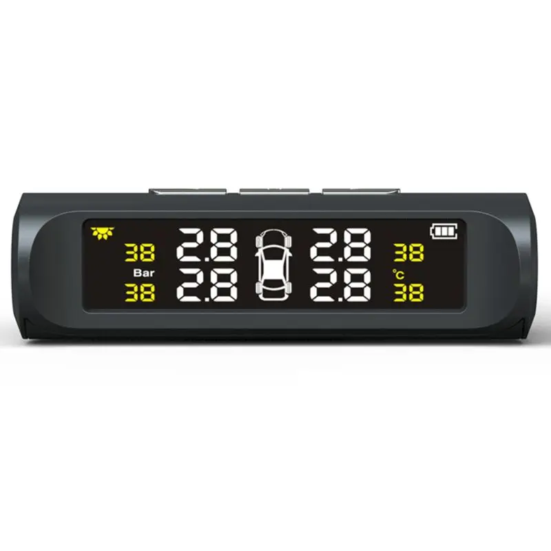 Умный автомобиль TPMS система контроля давления в шинах солнечной энергии зарядки