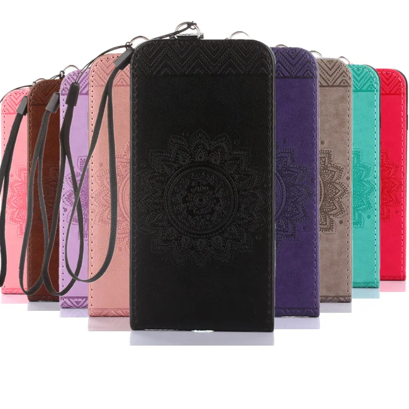 Кожаный флип чехол для iPhone 5S 5 S SE 5se Вертикальный телефона Мандала крышка Etui Hoesjes