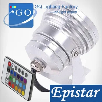 

10pc AC 12v AC DC 12V DC 10W RGB Led underwater Light RGB fountain pool Lamp pond swimming Waterproof Remote controller