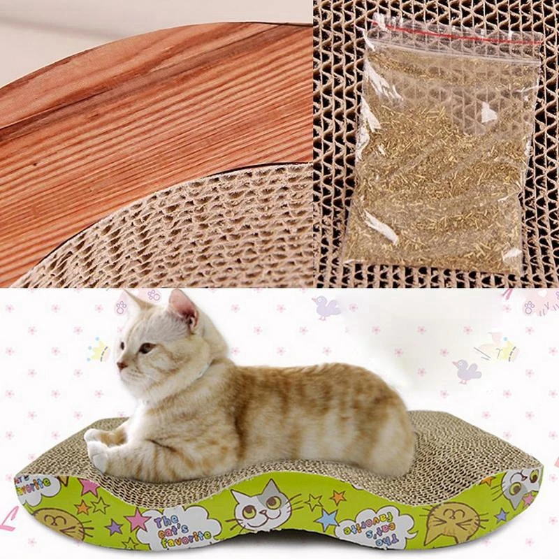 Arch Bridge Modeling S Shaped M Pet Cat Scratch Plate Grinding Claw Paper Board Toys | Дом и сад