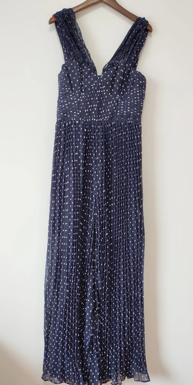 Неделя моды женский комбинезон 2019 сексуальный без брелока круглая точка складки