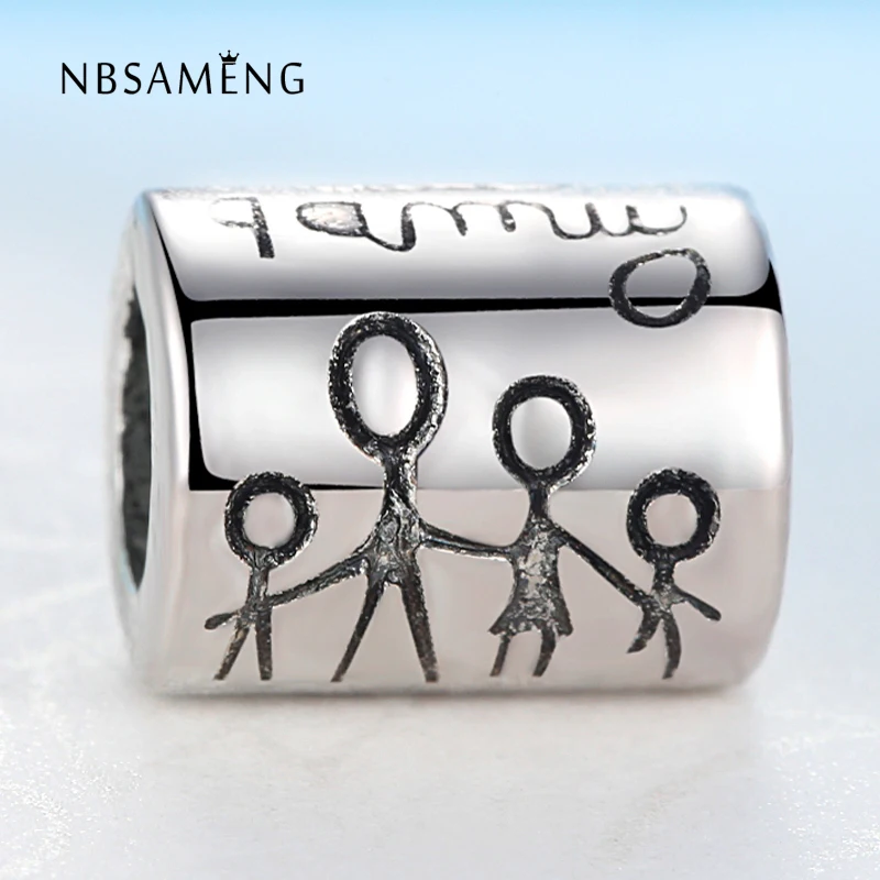 

Free shipping New Alloy Bead Charms European Family Hand to Hand Beads Fit Women Bracelets & Bangle DIY jewerly