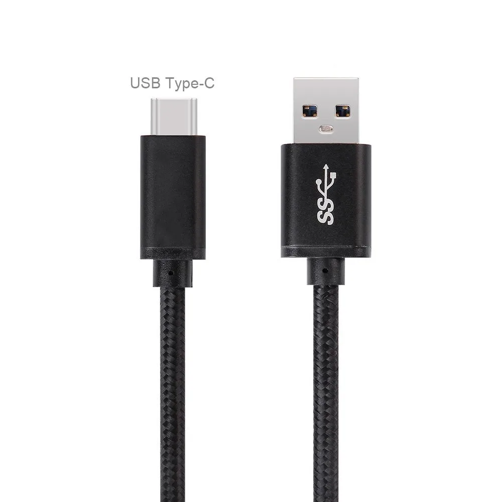 Зарядный кабель USB Type C с нейлоновой оплеткой для быстрой зарядки и синхронизации