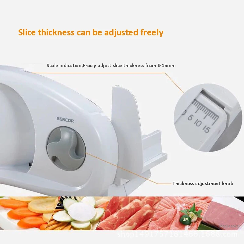 electric meat slicer machine bread toast food slicers cutter for frozen beef mutton ham vegetable lemon slicing 1pc | Бытовая техника