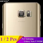 1 комплект2 комплекта для Samsung Galaxy Note5 N9200 5,7 дюйма, объектив задней камеры, защитная крышка, мягкая закаленная стеклянная пленка, защитная пленка