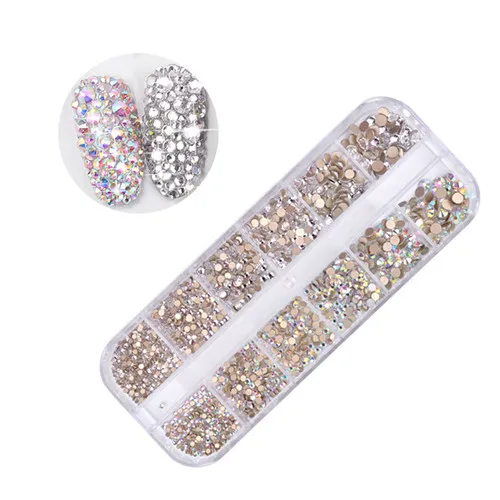 1 Разноцветные Стразы для ногтей Marquise Crystal Opal с плоской задней частью, блестящие золотые драгоценные камни, 3D украшение для ногтей, блестящий стеклянный маникюрный набор - Цвет: 1