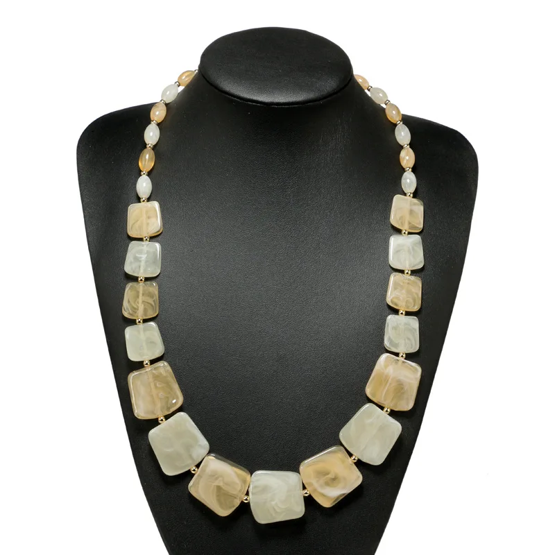 cream-colored Find Me, мода, мощное геометрическое массивное ожерелье и кулоны, винтажные длинные цепочки, воротник, колье, ожерелье для женщин, ювелирные изделия - Окраска металла: cream-colored