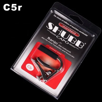 

Shubb C5R Capo для банджо, мандолин, или бузуки, радиус-полированный никель Capotraste, Capo для игры Rylynn от Andy Mckee