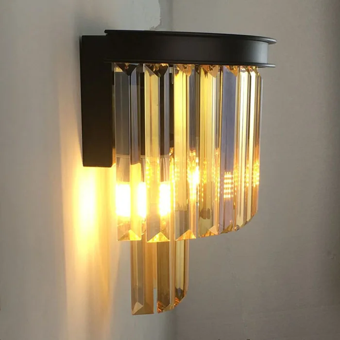 Американский кантри стиль роскошный хрустальный настенный светильник для