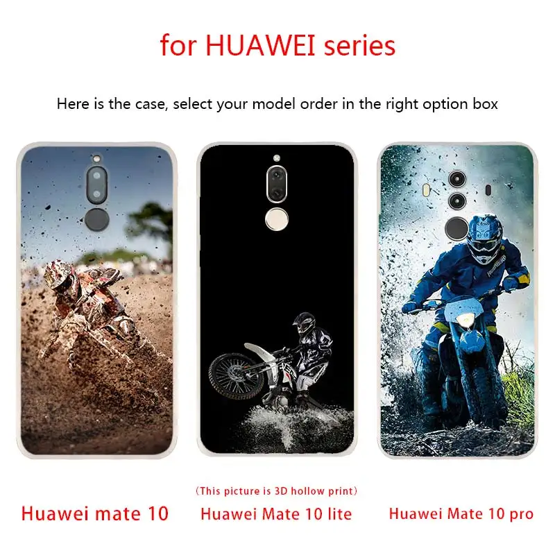 Чехол для телефона на Мотокросс-байки Huawei Mate 10 20 30 Lite 20X Pro Nova 3 4 5i Y7 Y9 2019 2018 |