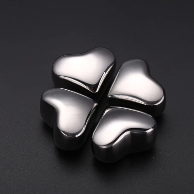 37mm With Clip 4PCs Различные 304 кубики льда из нержавеющей стали кофейные зерна камень с зажимом Творческий Виски камни шампанского охладитель пива камни Бар Инструмент - Цвет: 37mm With Clip 4PCs