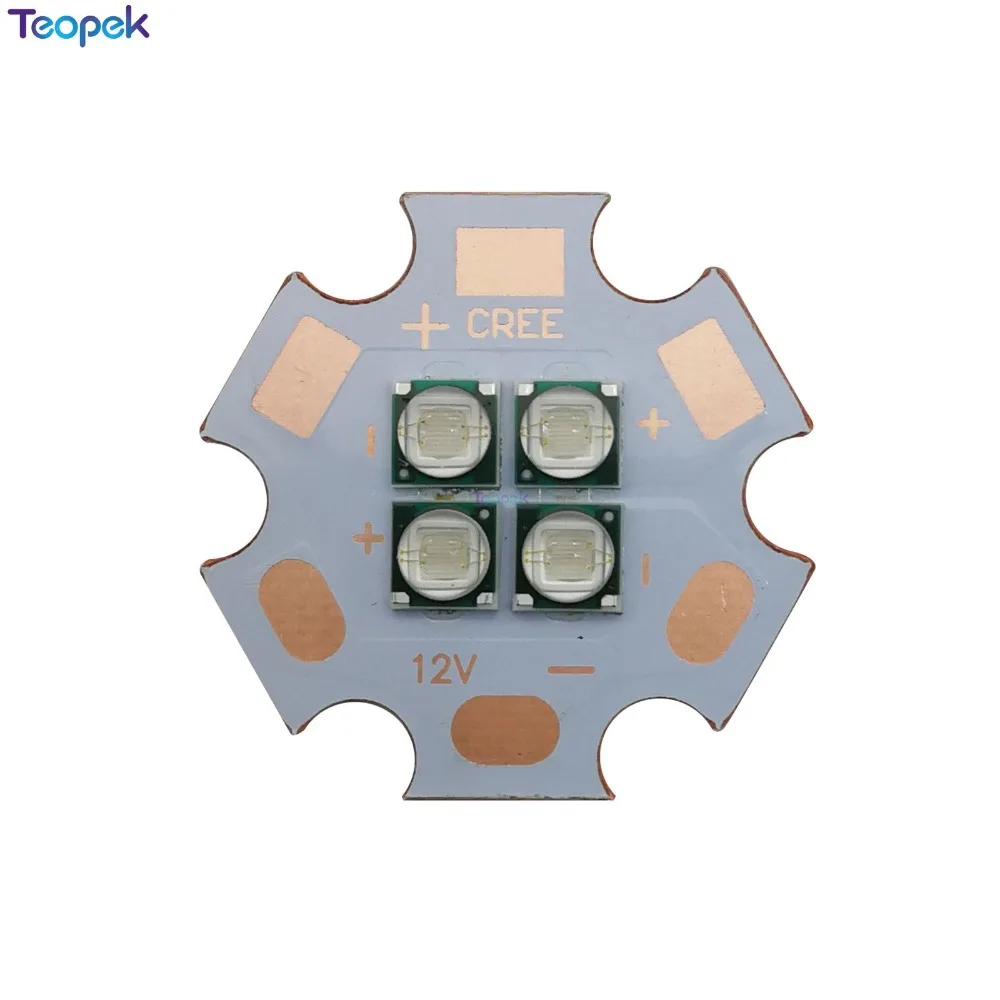 12W Epiled 3535 ультрафиолетовый УФ 365nm 380nm 395nm 420NM 4 чипов высокой Мощность светодиодные
