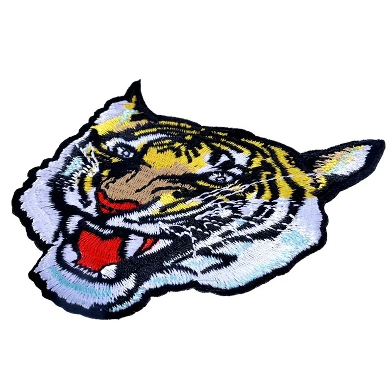 2 шт. Вышивка головы тигра Приклеивание утюгом нашивка значки сумка одежда ткань