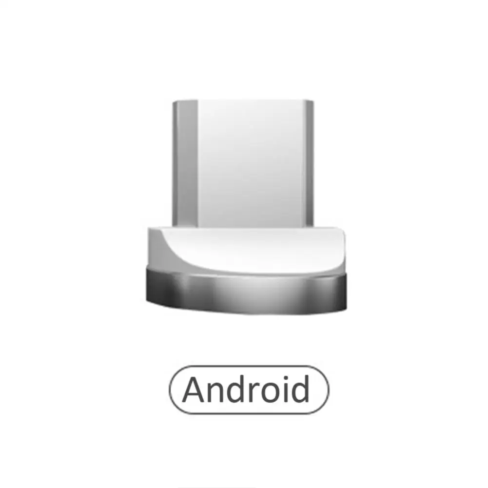 Android Head Магнитный адаптер преобразователь тока быстрой зарядки для адаптера IOS type-C с магнитной передачей Micro USB разъем 3A - Цвет: Android Head