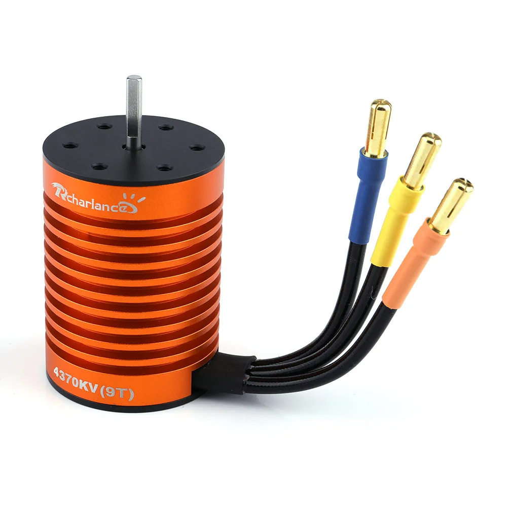 

Remote control car accessories 3Pcs 9T 4370KV Brushless Motor+60A ESC +Program Card Combo For 1/10 RC Car Truck Z613