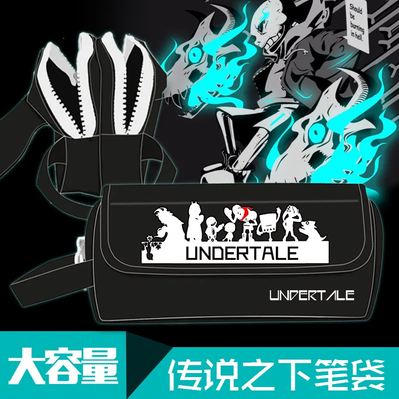 Чехол для карандашей с аниме Undertale Sans Студенческая сумка на молнии ручек