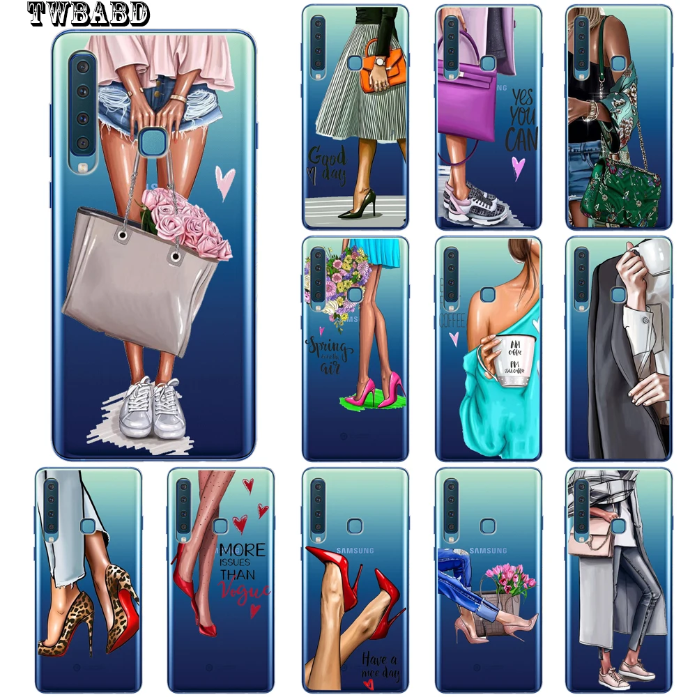 Роскошный модный женский чехол на высоком каблуке для Samsung A9 2018 A6 A7 A8 Plus A3 A5 2016 2017