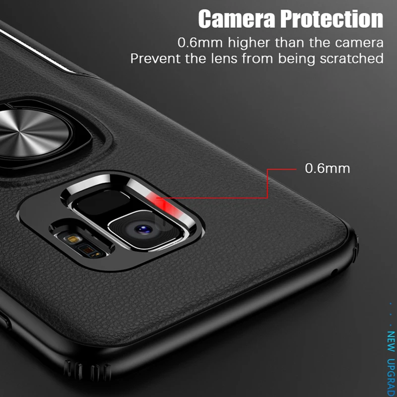 Metal Bracket phone case For Samsung Galaxy J3 J5 J7 Pro 2017 cases Luxury Shockproof armor Finger ring holder Stand back cover |