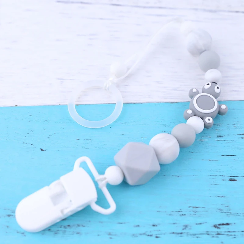 Bite Bites 30pcs Rubber Circle 22mm Soother Clip Silicone Ring Baby Dummy Pacifier Holder Clip Adapter for MAM Ring Baby Teether